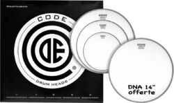 Pack de parches Code drumheads Tom Pack DNA Sablée Fusion 10/12/14 + CC 14