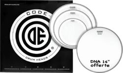 Pack de parches Code drumheads Tom Pack GENERATOR Transparente Fusion 10/12/14 + CC 14