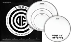 Pack de parches Code drumheads Pack Tansparent Rock + 1 DNA 14 Offerte