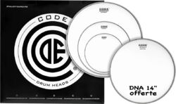 Pack de parches Code drumheads Tom Pack GENERATOR Sablée Rock 10/12/16/+CC 14 DNA Sablée