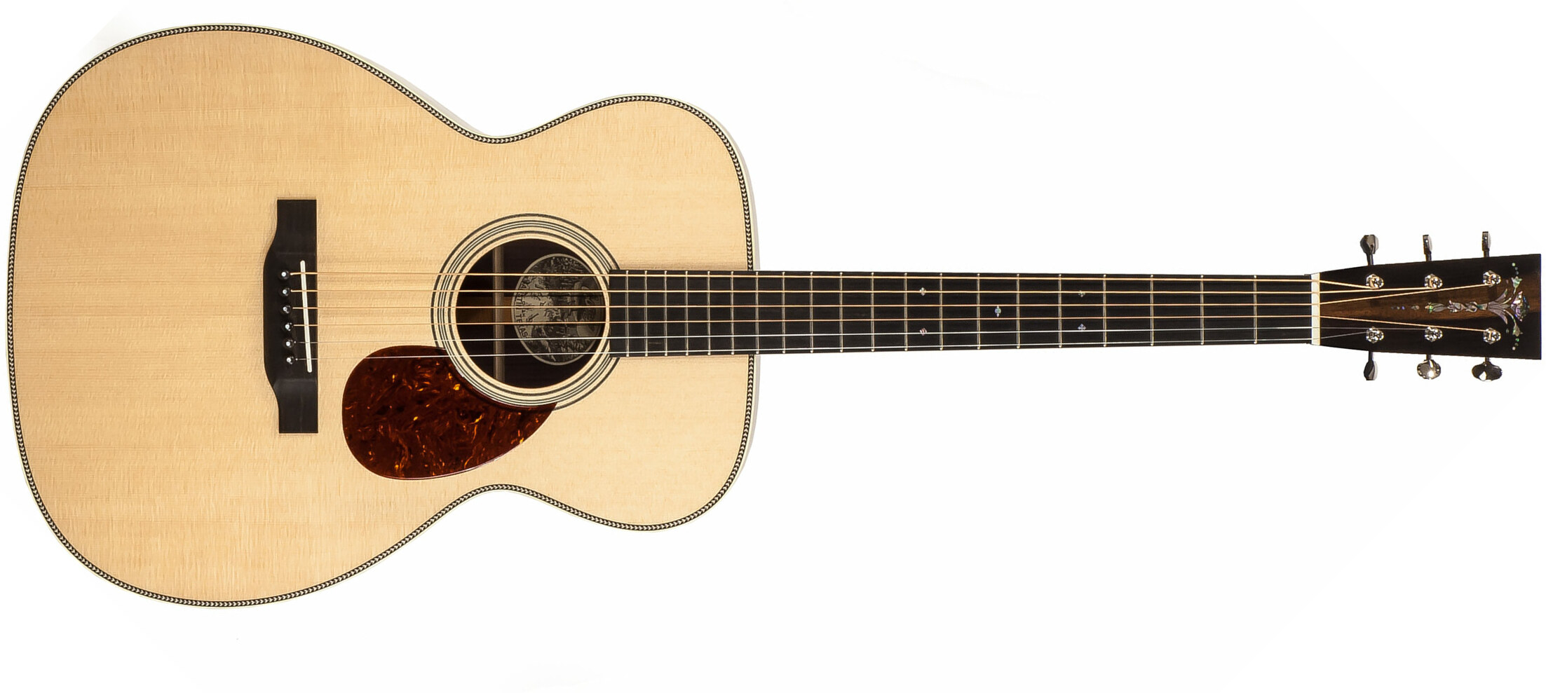 Collings Om2h Orchestra 3/4 Nut Satin Neck Torch Peghead #27455 - Natural - Guitarra acústica & electro - Main picture