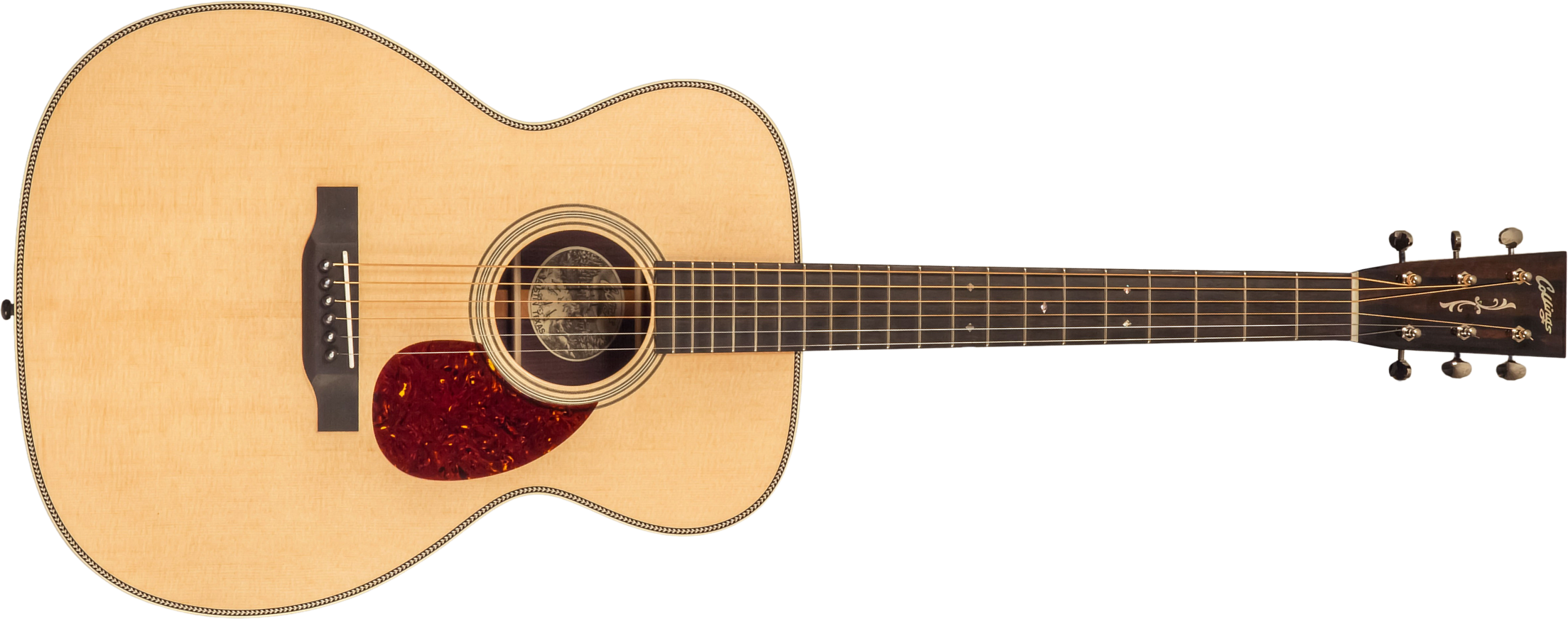 Collings Om2h Ss Orchestra Model Shsc Epicea Palissandre Eb #34819 - Natural High Gloss - Guitarra folk - Main picture