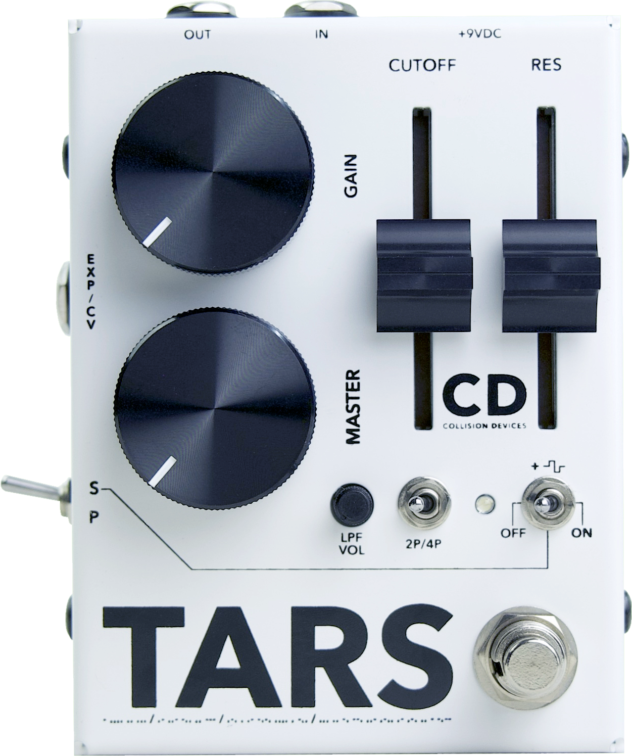 Collision Devices Tars Synth Fuzz Black On White - Pedal overdrive / distorsión / fuzz - Main picture