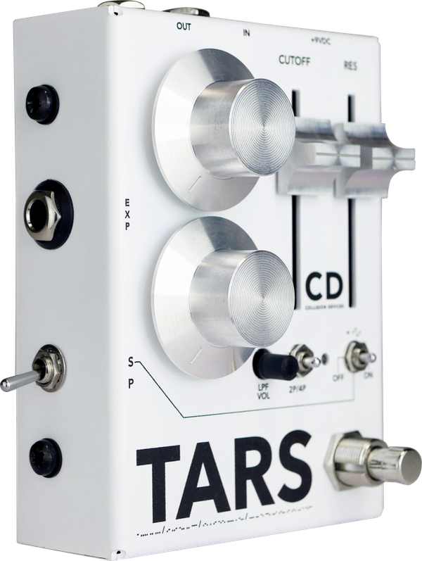 Collision Devices Tars Synth Fuzz Silver On White - Pedal overdrive / distorsión / fuzz - Main picture