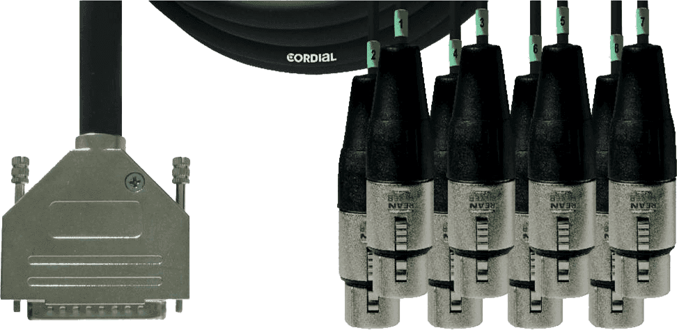 Cordial Cable Breakout Analog Tascam Dsub / 8 Xlrf 1.5m - Cable multipolar - Main picture