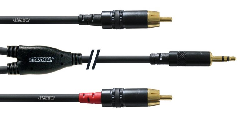 Cordial Jack 3.5   2 Rca 1.5m - - Cable - Variation 1