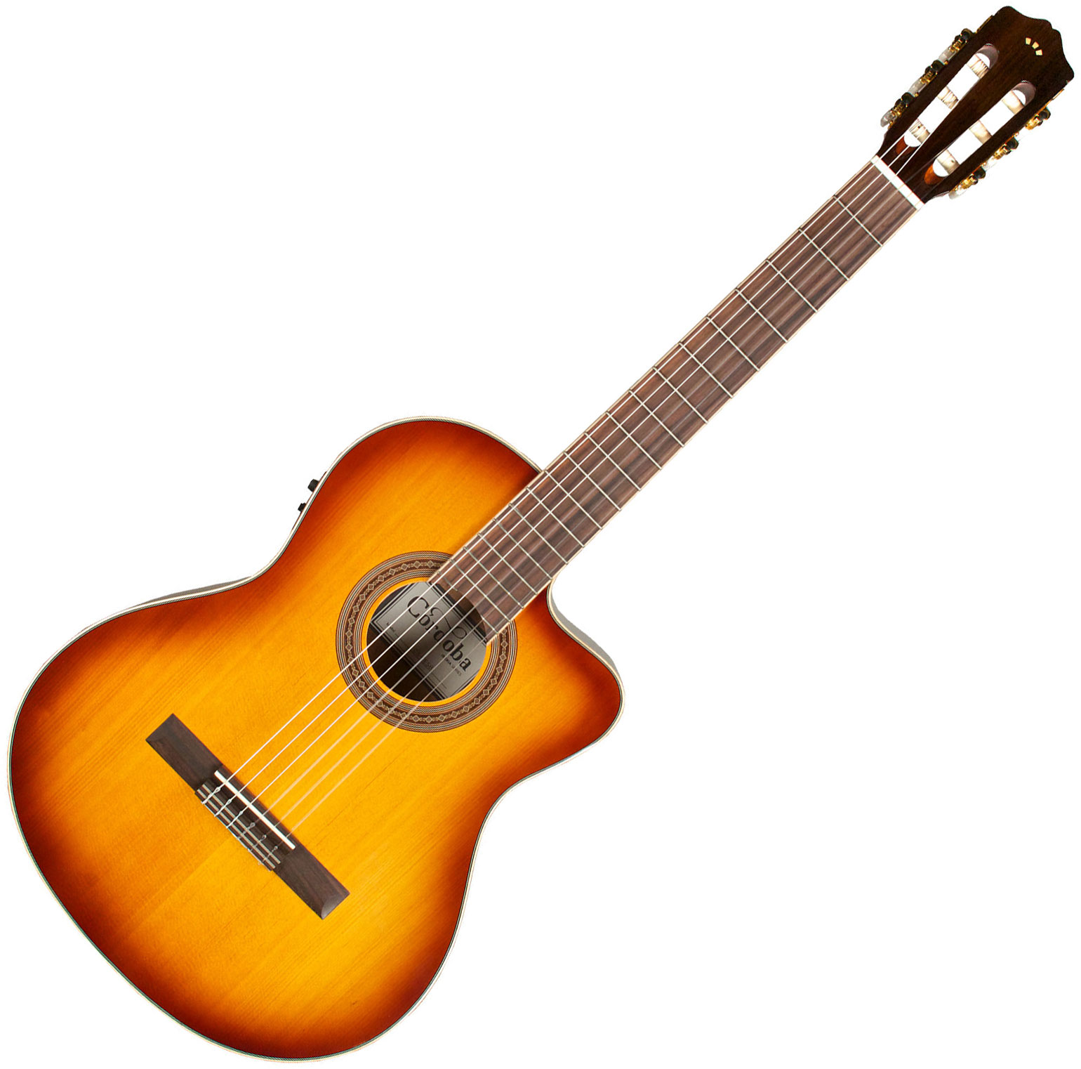 Cordoba C5-ce Iberia Cw Cedre Acajou Rw +housse - Sunburst - Guitarra clásica 4/4 - Variation 1