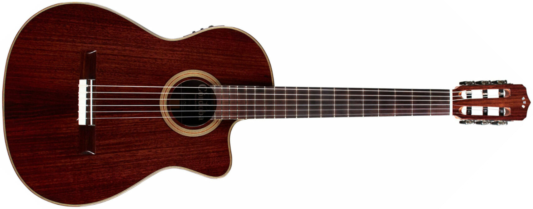 Cordoba Fusion 12 Rose Ii 4/4 Cw Tout Palissandre Eb - Natural - Guitarra clásica 4/4 - Main picture