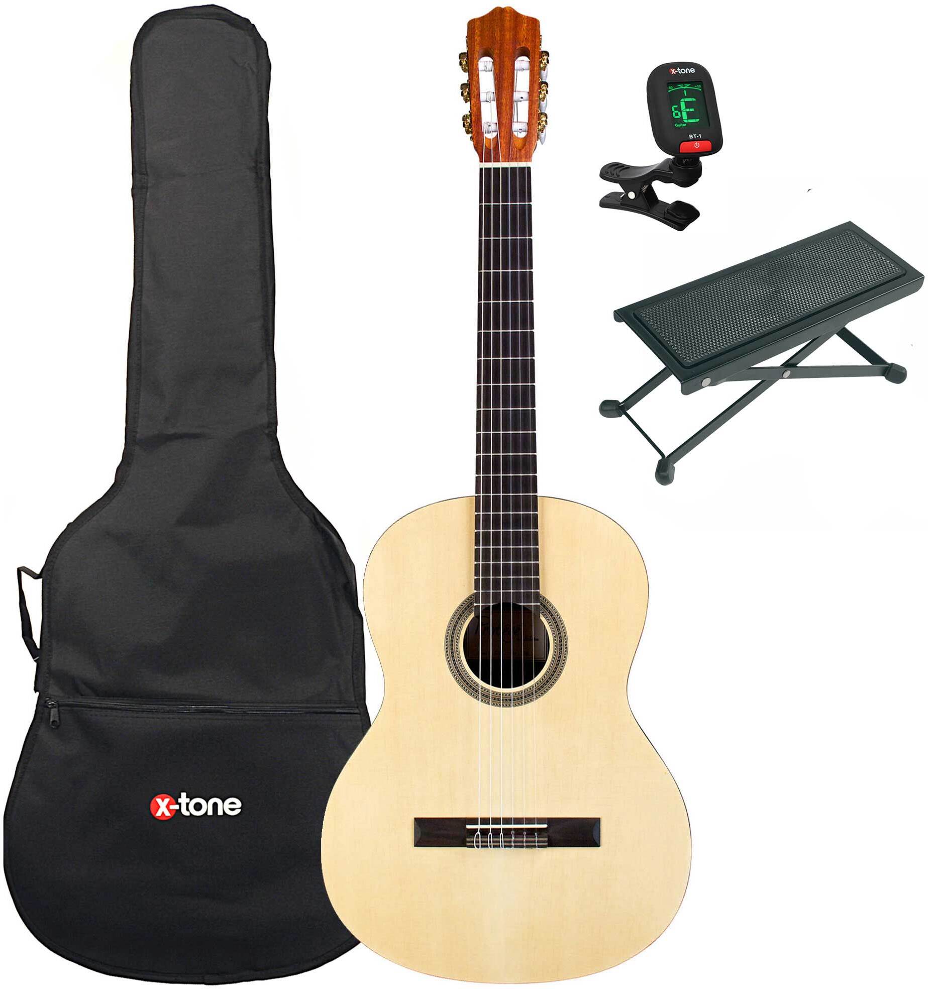 Cordoba ProtÉgÉ C1m 4/4 + Housse + Repose-pied + Accordeur + 3mm Black 4/4 (2003 Cla44-bk) + Ftx - Natural - Pack Guitarra clásica - Main picture