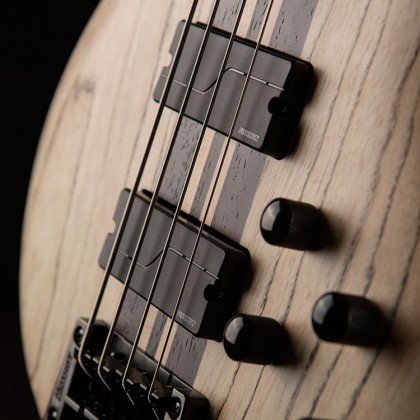 Cort A4 Ultra Ash Active Fishman Fluence Pan - Etched Natural Black - Bajo eléctrico de cuerpo sólido - Variation 3