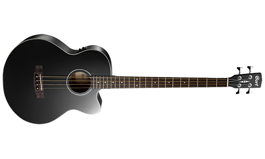 Cort Ab850fb Bk Jumbo Epicea Acajou Fishman + Housse 2016 - Black Gloss - Bajo acústico - Variation 1