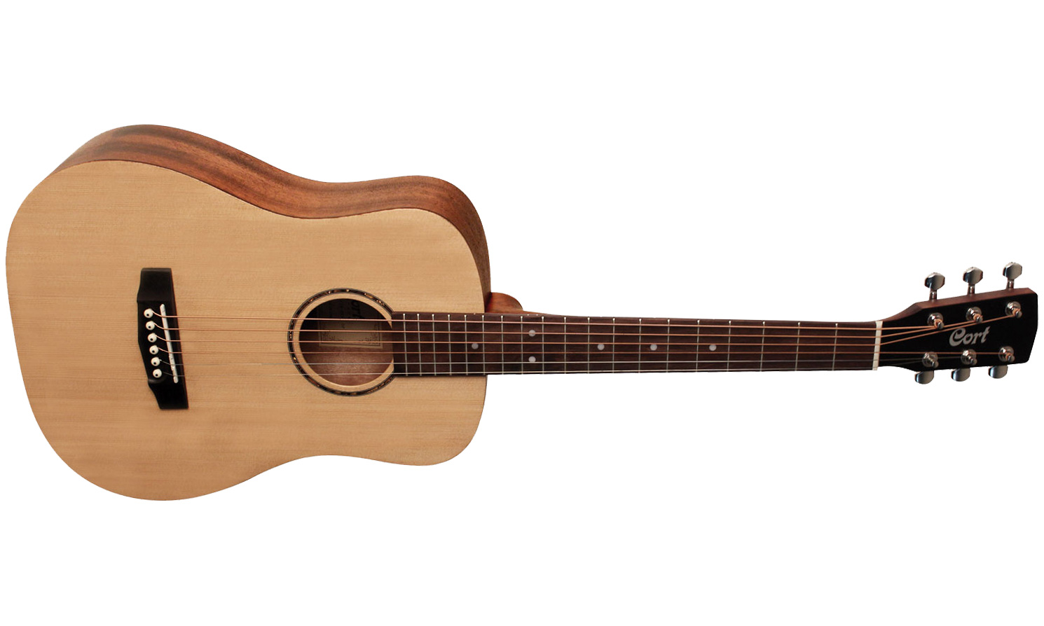 Cort Ad Mini Op Dreadnought 3/4 Epicea Acajou 2016 - Natural Open Pore - Guitarra acústica de viaje - Variation 1