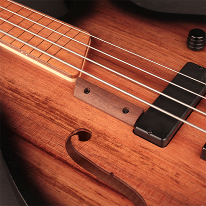 Cort B4fl Mhpz Active Piezo Fretless Jat - Trans Black Burst Satin - Bajo eléctrico semi caja - Variation 2