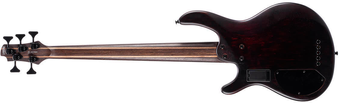 Cort B5 Element Artisan 5c Active Bartolini Mn - Open Pore Trans Black - Bajo eléctrico de cuerpo sólido - Variation 1