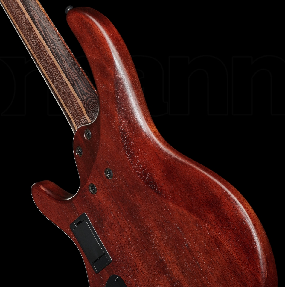 Cort B5 Element Artisan 5c Active Bartolini Mn - Open Pore Burgundy Red - Bajo eléctrico de cuerpo sólido - Variation 3