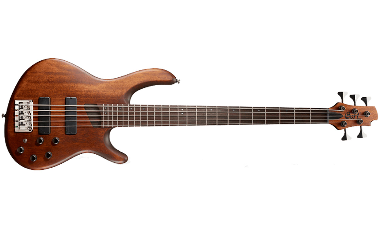 Cort B5 Plus Mh Opm Artisan 5-cordes Bartonini Rw - Open Pore Mahogany - Bajo eléctrico de cuerpo sólido - Variation 1