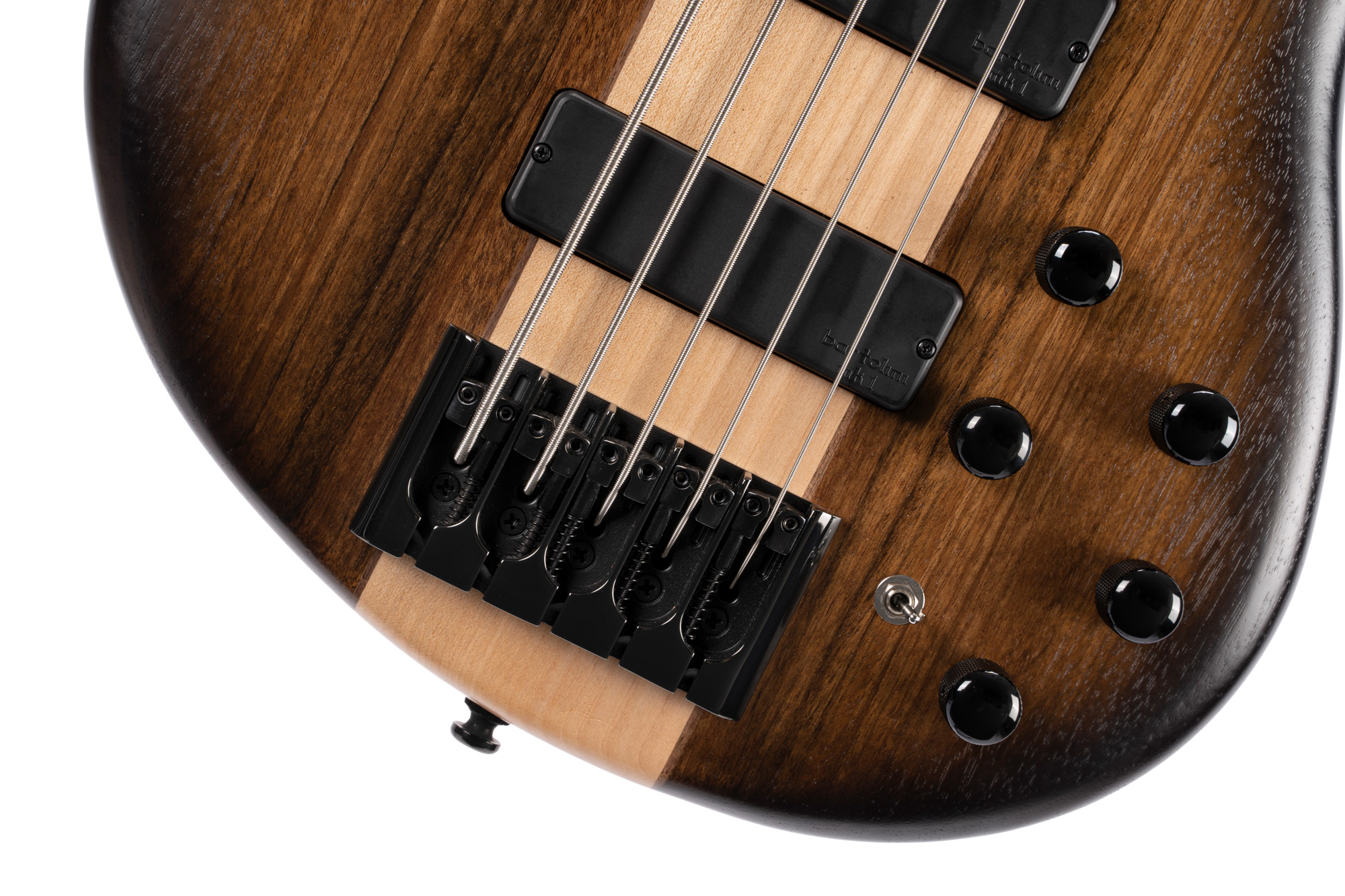 Cort C5 Plus Artisan C Ovmh Hh Ja - Antique Brown Burst - Bajo eléctrico de cuerpo sólido - Variation 6
