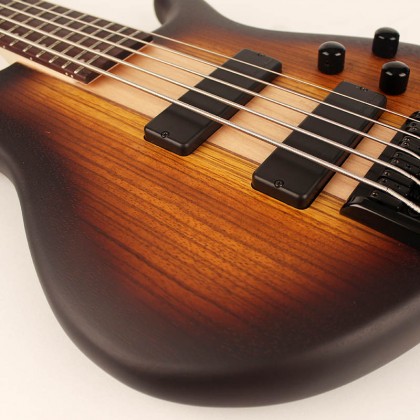 Cort C5 Plus Zbmh Artisan Active Bartolini Jat - Tobacco Burst Satin - Bajo eléctrico de cuerpo sólido - Variation 1