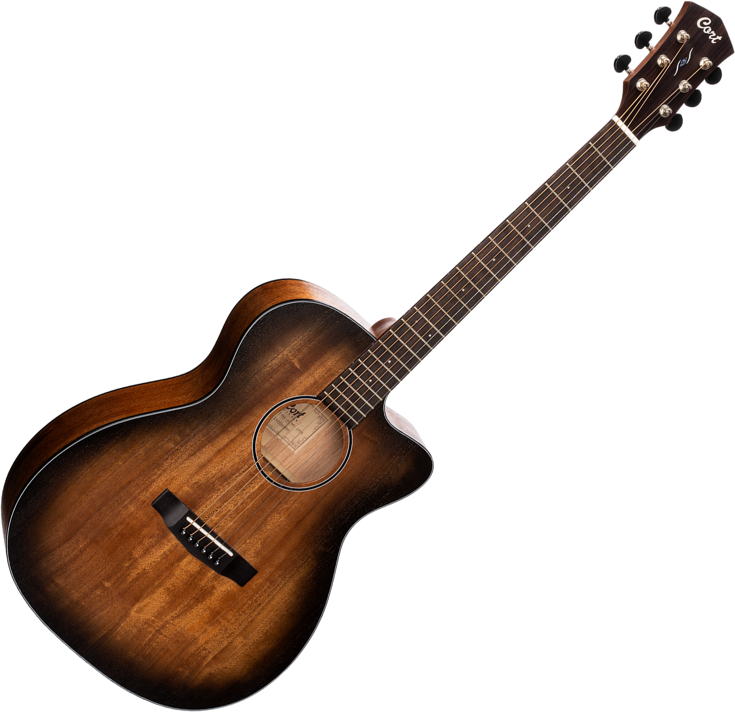 Cort Core-OC Mahogany OM Electro Acoustic with Case, Open 