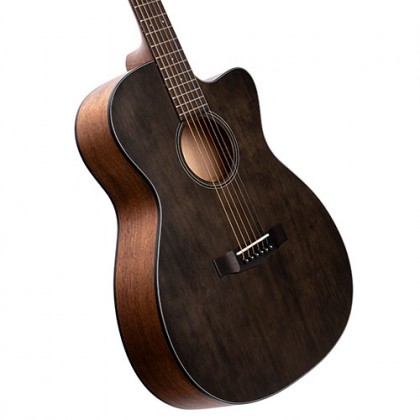 Cort Core Oc Spruce Om Cw Epicea Acajou Ova - Open Pore Trans Black - Guitarra electro acustica - Variation 1