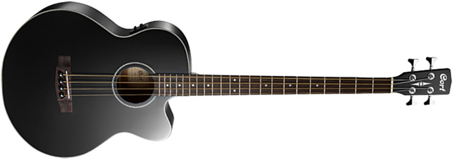 Cort Ab850fb Bk Jumbo Epicea Acajou Fishman + Housse 2016 - Black Gloss - Bajo acústico - Main picture