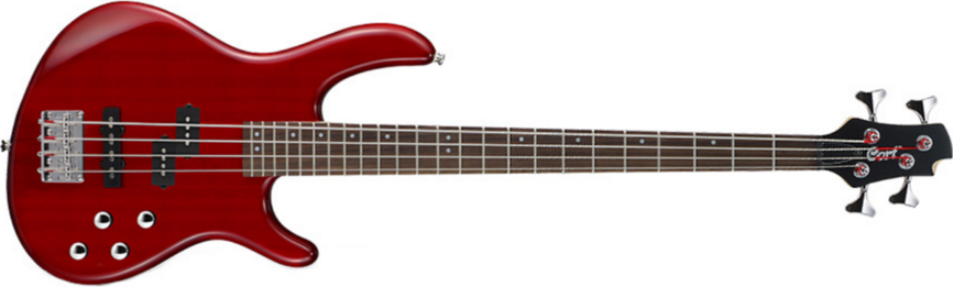 Cort Action Bass Plus Tr - Trans Red - Bajo eléctrico de cuerpo sólido - Main picture