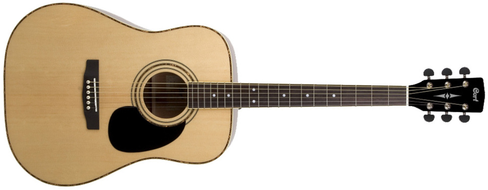 Cort Ad880 Standard Dreadnought Epicea Acajou Mer - Natural Satin - Guitarra acústica & electro - Main picture