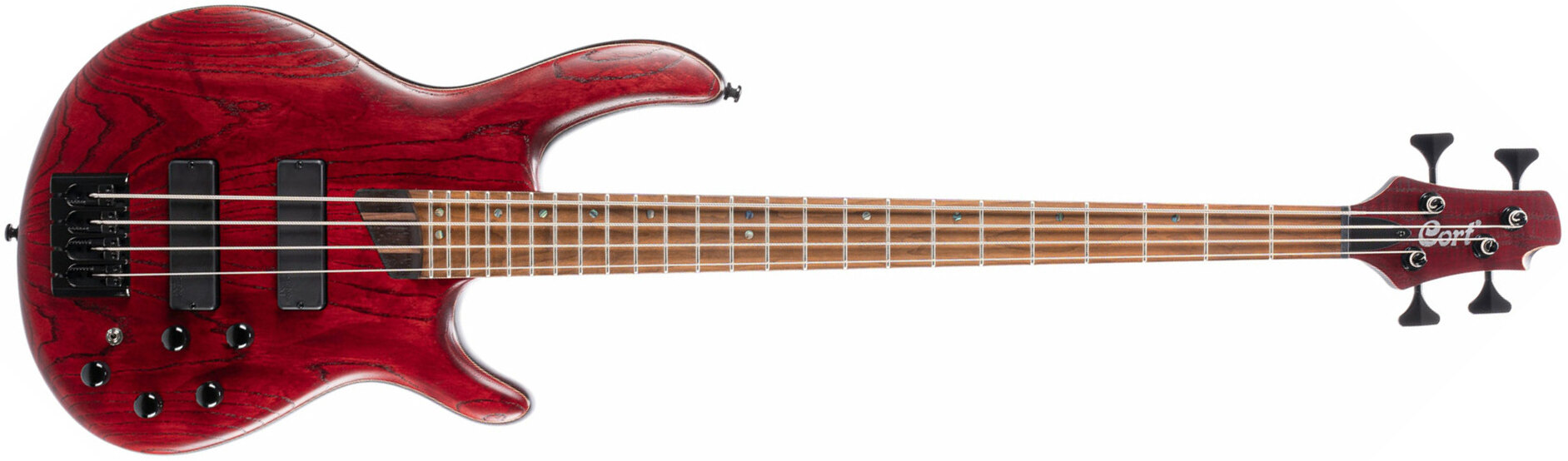 Cort B4 Element Artisan Active Bartolini Mn - Burgundy - Bajo eléctrico de cuerpo sólido - Main picture