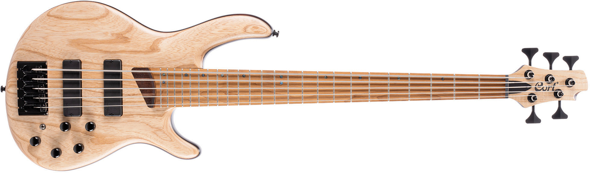 Cort B5 Element Artisan 5c Active Bartolini Mn - Open Pore Natural - Bajo eléctrico de cuerpo sólido - Main picture
