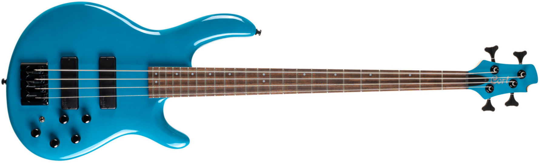 Cort C4 Deluxe Bartolini Jat - Candy Blue - Bajo eléctrico de cuerpo sólido - Main picture