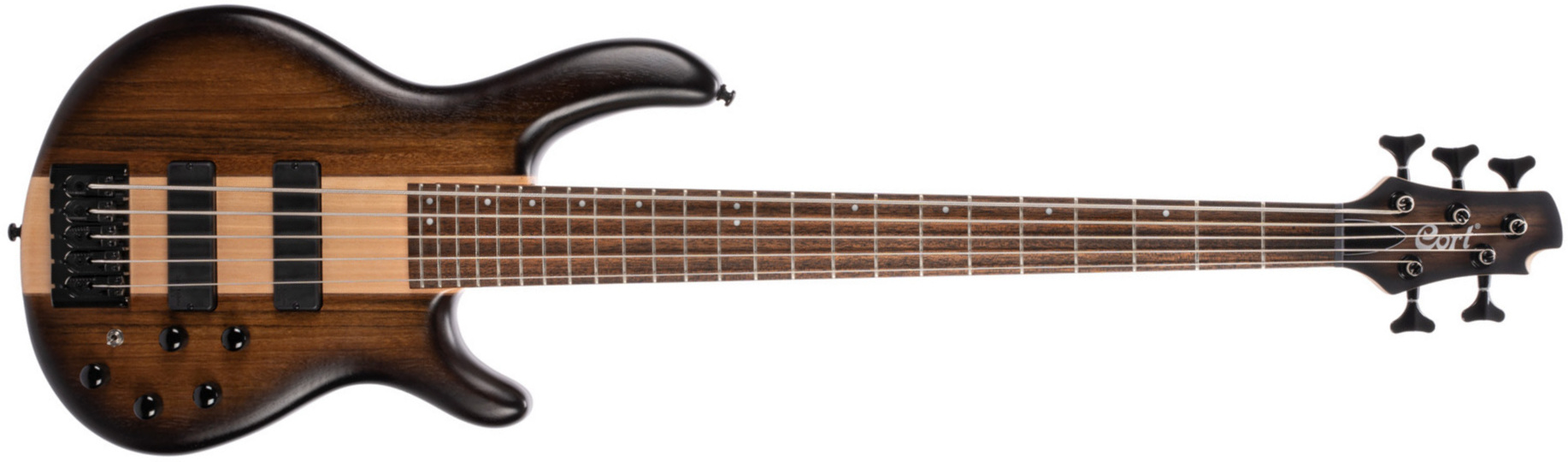 Cort C5 Plus Artisan C Ovmh Hh Ja - Antique Brown Burst - Bajo eléctrico de cuerpo sólido - Main picture