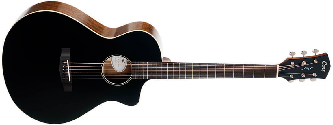 Cort Core-mc Ovangkol Concert Cw Cedre Ovangkol Rw - Black - Guitarra folk - Main picture