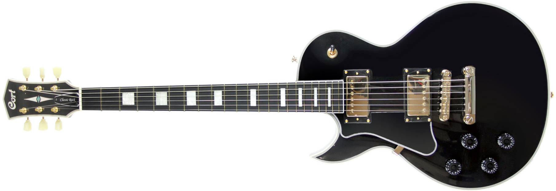 Cort Cr270 Gaucher Ht Hh Mi - Black - Guitarra eléctrica de corte único. - Main picture