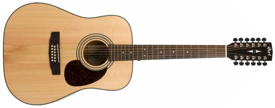 Cort Earth 70-12 Dreadnought 12c Cedre Acajou Ova - Natural Open Pore - Guitarra acústica & electro - Main picture