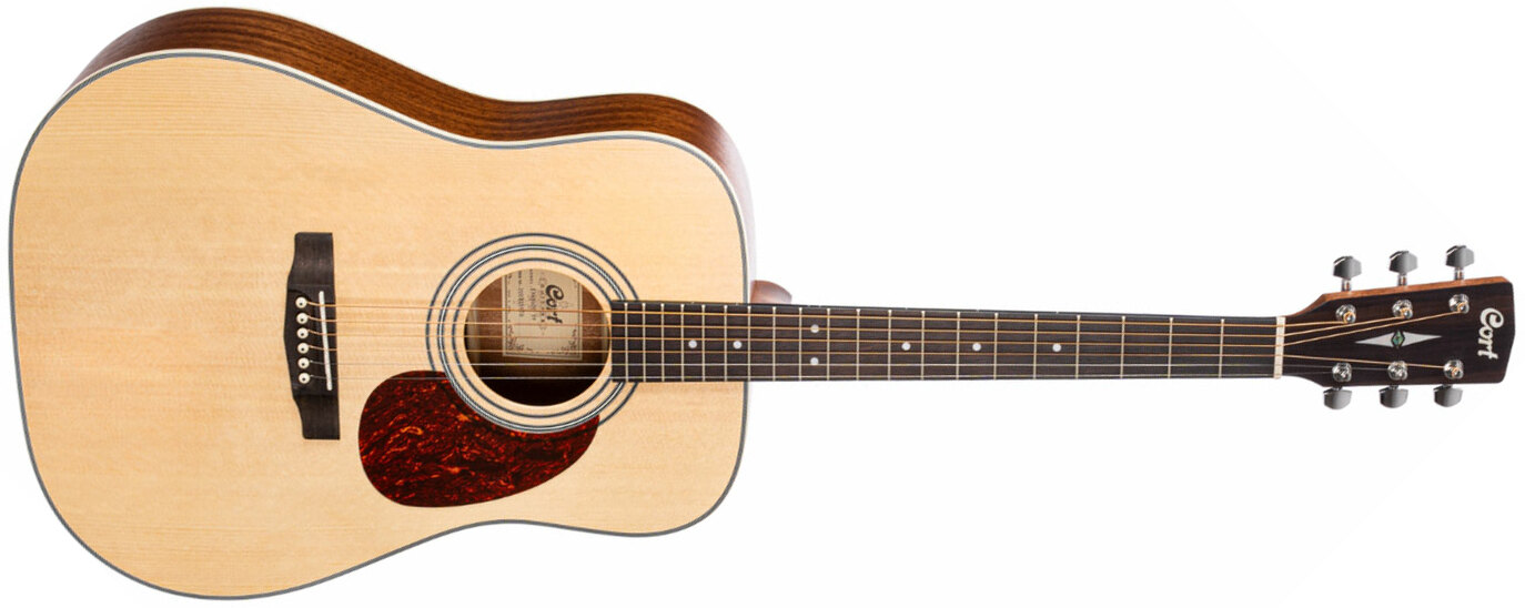 Cort Earth 70 Fmh Dreadnought Epicea Acajou Ova - Natural Open Pore - Guitarra acústica & electro - Main picture