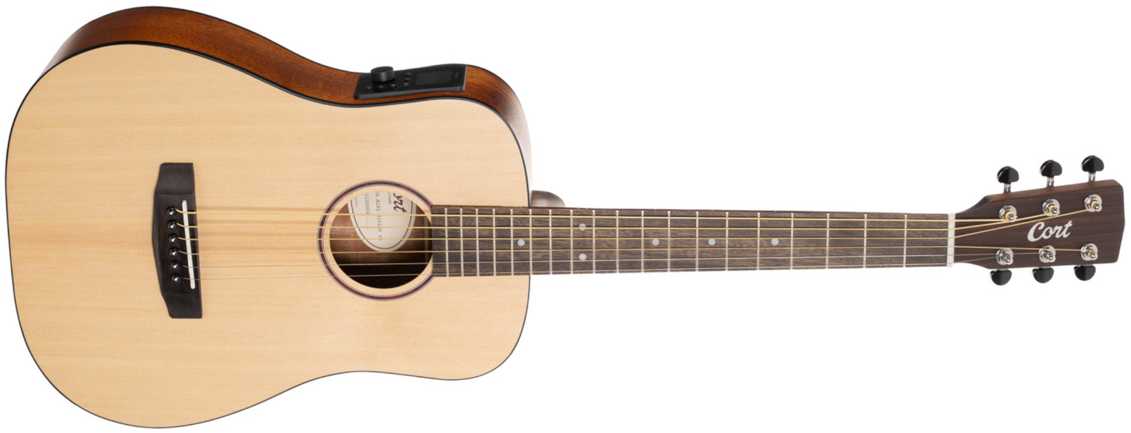 Cort Earth Go Hyvibe Epicea Acajou Lau - Natural - Guitarra folk - Main picture