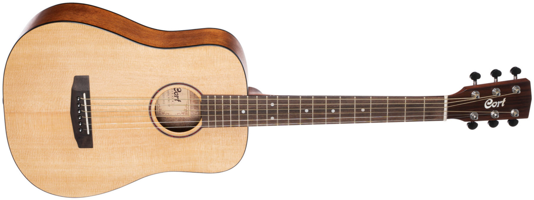 Cort Earth Mini Nat Epicea Acajou + Housse - Natural - Guitarra folk - Main picture