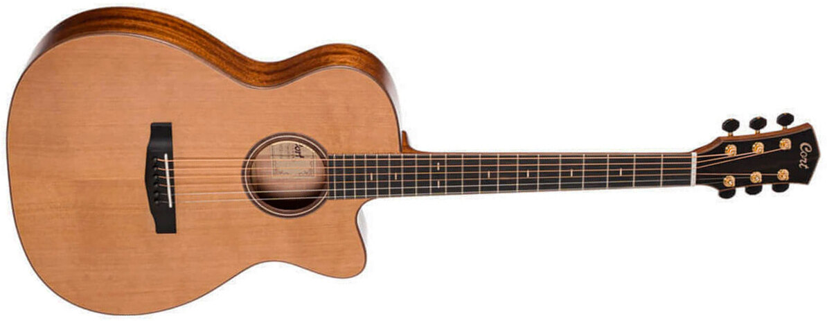 Cort Flow Oc Om Cw Cedre Acajou Eb - Natural Satin - Guitarra folk - Main picture