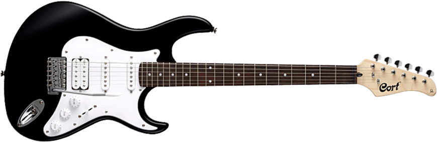 Cort G110 Bk Hss Trem - Black - Guitarra eléctrica con forma de str. - Main picture