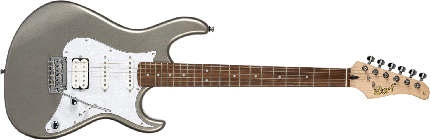 Cort G250 Svm Hss Trem Jat - Metallic Silver - Guitarra eléctrica con forma de str. - Main picture