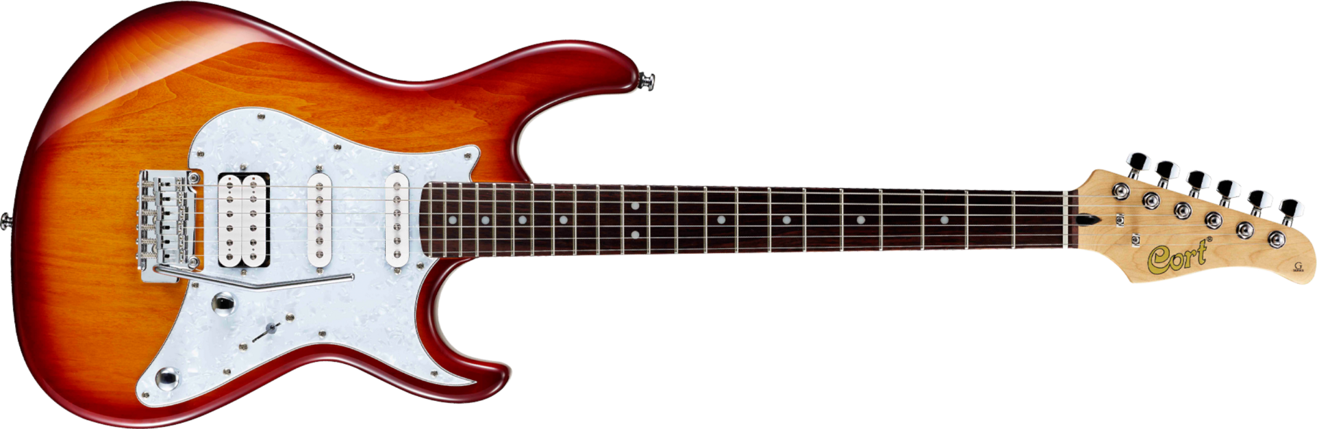 Cort G250 Tab Hss Trem - Tobacco Sunburst - Guitarra eléctrica con forma de str. - Main picture