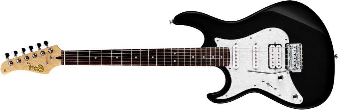 Cort G250g Bk Gaucher Hss Trem - Black - Guitarra electrica para zurdos - Main picture