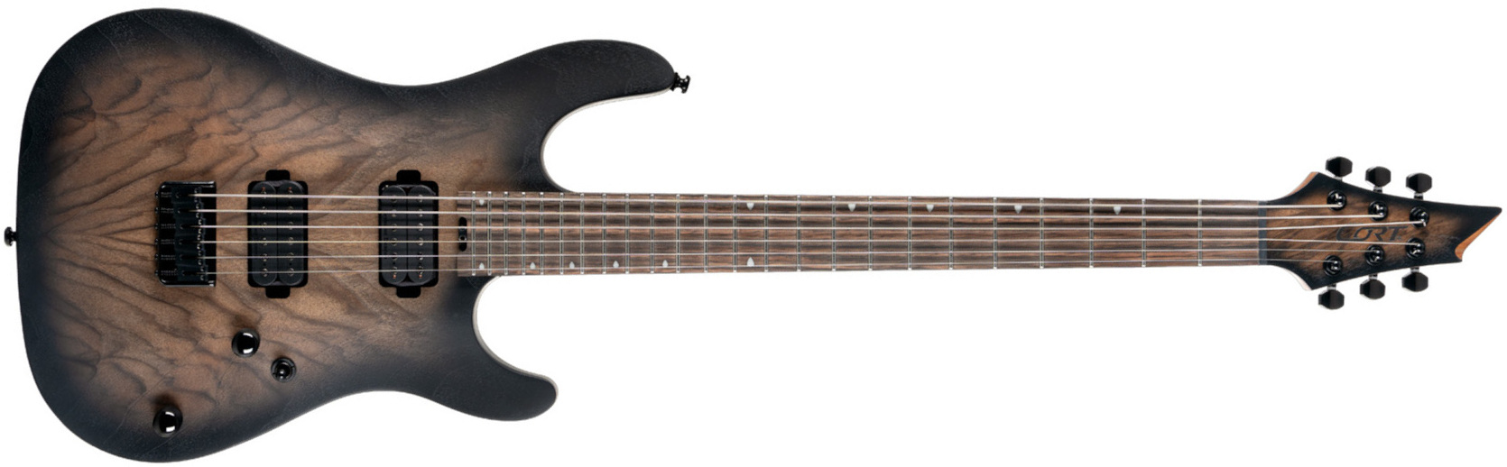 Cort Kx500 Baritone 2h Seymour Duncan Ht Eb - Black Burst - Guitarra electrica metalica - Main picture