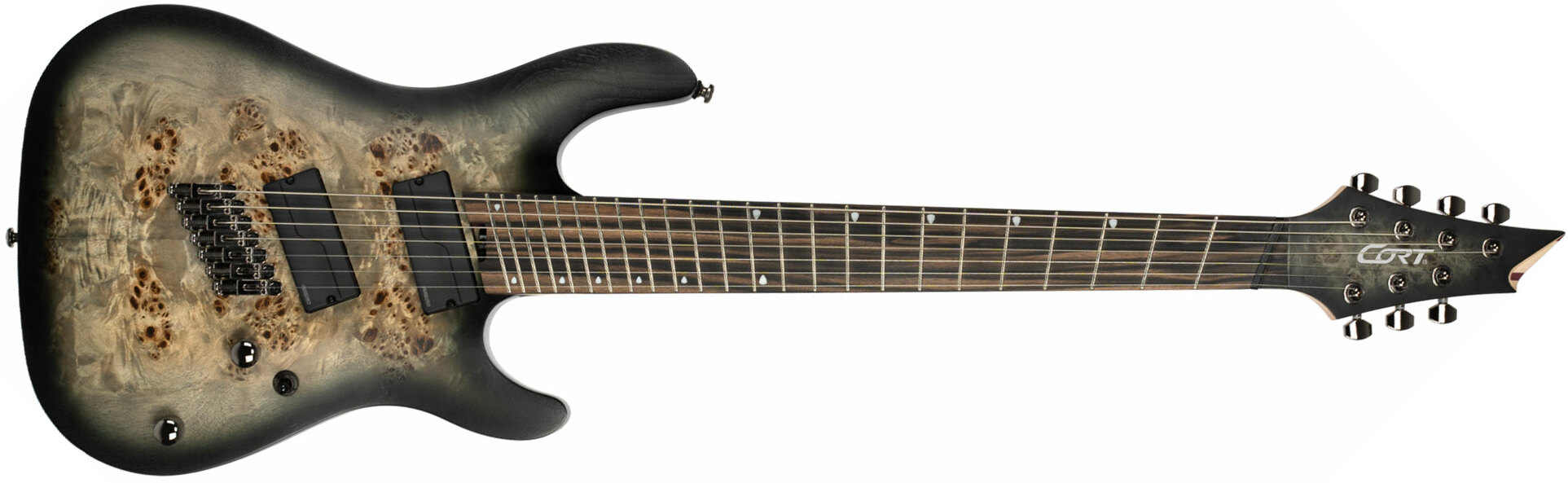 Cort Kx507 Multiscale 7c 2h Fishman Fluence Ht Eb - Star Dust Black - Multi-Scale Guitar - Main picture