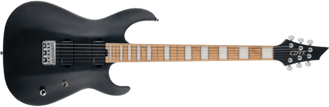 Cort Kx600 Infinite 2h Fishman Fluence Ht Mn - Black Satin - Guitarra eléctrica con forma de str. - Main picture