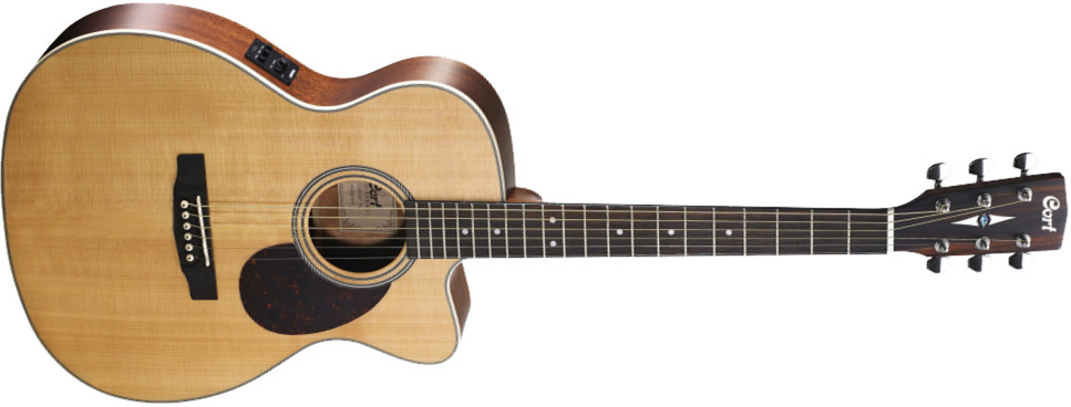 Cort L100-oc Ns Om Orchestra Model Cw Epicea Acajou - Natural Satin - Guitarra electro acustica - Main picture