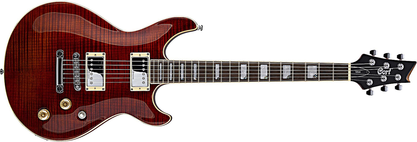 Cort M600 - Black Cherry - Guitarra eléctrica de doble corte - Main picture