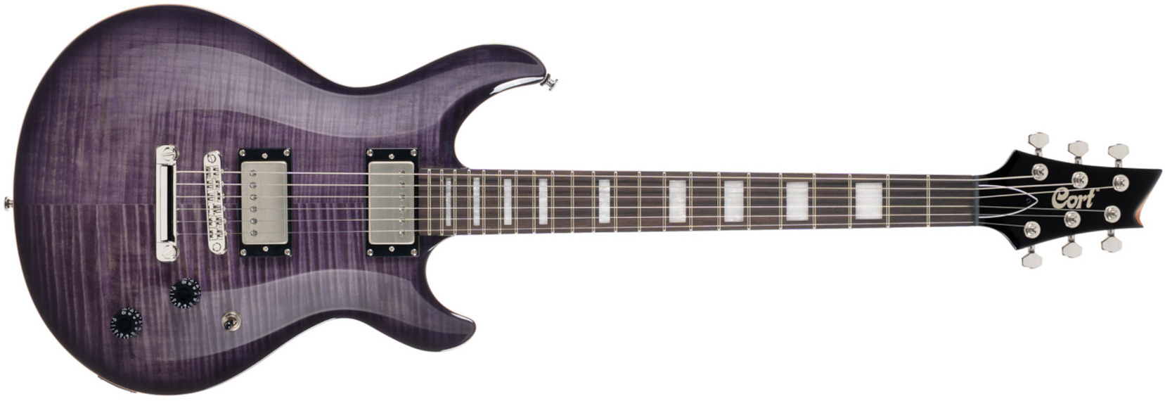 Cort M600tpb Hh Ht Rw - Trans Purple Burst - Guitarra eléctrica de doble corte - Main picture
