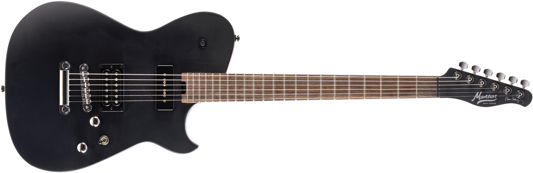 Cort Matthew Bellamy Mbm2 Meta Signature Hs P90 Ht Lau - Satin Black - Guitarra eléctrica con forma de tel - Main picture