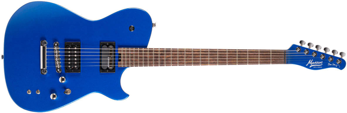 Cort Matthew Bellamy Mbm2 Sustainiac Meta Signature 2h Ht Lau - Meta Blue - Guitarra eléctrica con forma de tel - Main picture